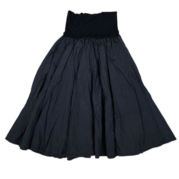 Baik Baik Honolulu Black High Waist Full Skirt Convertible Tube Dress XL Boho - Picture 3 of 4